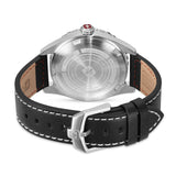AFTERBURN GMT Leather/Stainless Steel Black 42mm GMT Armbanduhr Herren  Swiss Made