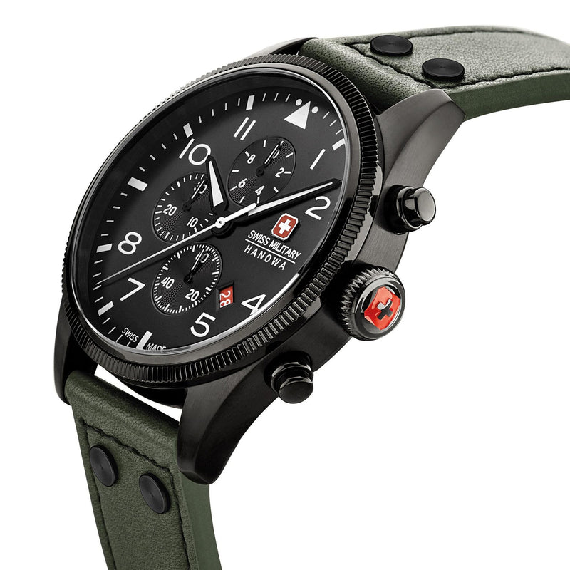 THUNDERBOLT CHRONO Grün Schwarz 44mm - Swiss Made