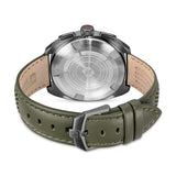 Swiss Military Hanowa Men's Analog Chronograph Green Leather 43mm Watch Men's Watch Wristwatch Chronograph Leather