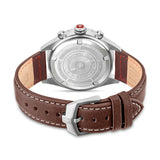 Swiss Military Hanowa Men's Wristwatch Analog Leather Brown 42mm Chronograph Men's Watch Watches Bracelets