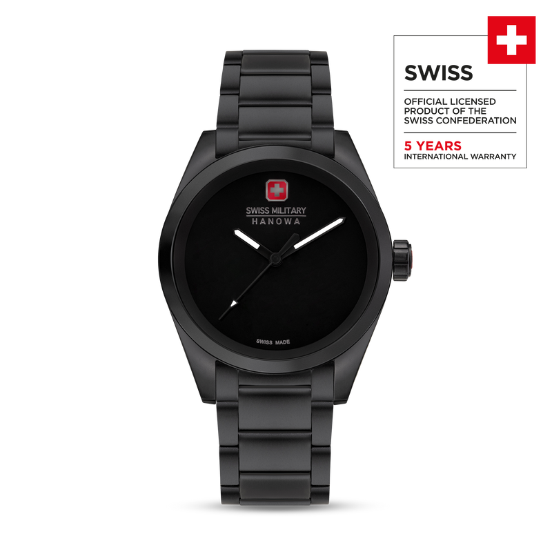 DARK MATTER 40mm Schwarz Edelstahl - Swiss Made - Herrenuhr