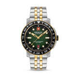 Swiss Military Hanowa Men's Wristwatch Stainless Steel Silver/Gold 42mm - Swiss Made Watch Chronograph Men's Watches