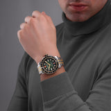 Swiss Military Hanowa Men's Wristwatch Stainless Steel Silver/Gold 42mm - Swiss Made Watch Chronograph Men's Watches