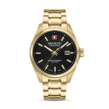Swiss Military Hanowa Men's Wristwatches PIONEER Gold 42mm Stainless Steel Men's Watch Chronograph Wristwatch Analog Quartz