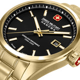Swiss Military Hanowa Men's Wristwatches PIONEER Gold 42mm Stainless Steel Men's Watch Chronograph Wristwatch Analog Quartz
