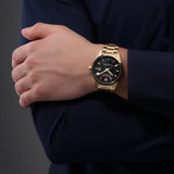 Swiss Military Hanowa Men's Wristwatches PIONEER Gold 42mm Stainless Steel Men's Watch Chronograph Wristwatch Analog Quartz