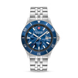 Swiss Military Hanowa Orologio analogico unisex Acciaio inossidabile Blu 42 mm Orologi da uomo cronografi Swiss Made