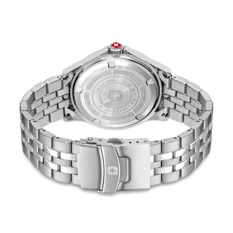 Swiss Military Hanowa Orologio analogico unisex Acciaio inossidabile Blu 42 mm Orologi da uomo cronografi Swiss Made