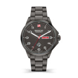 Swiss Military Hanowa Unisex Wristwatch Black 42mm Stainless Steel Men's Watch Chronograph Date Analog Quartz