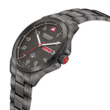Swiss Military Hanowa Unisex Wristwatch Black 42mm Stainless Steel Men's Watch Chronograph Date Analog Quartz