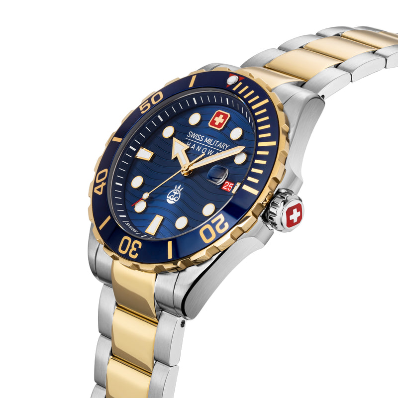 OFFSHORE DIVER II 42mm Blau/Gold Edelstahl - Swiss Made