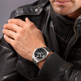 Swiss Military Hanowa Men's Wristwatch Chronograph Stainless Steel Black 42mm - Men's Watches - Luxury Watches - Swiss Made