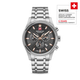 AIRMAN FIRST CLASS Stainless Steel Chronograph Watch Grey/Rose Gold 42mm Herrenuhr - Swiss Made