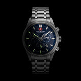 Swiss Military Hanowa Men's Chronograph Watch Stainless Steel Blue 42mm Men's Watch Wristwatch Chronograph Swiss Made