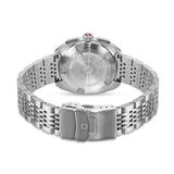 Swiss Military Hanowa Men's Wrist Watch Chronograph 42mm Stainless Steel Silver/Black Men's Wrist Watch Chronograph Swiss Made