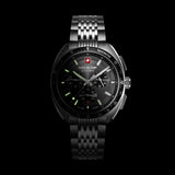 Swiss Military Hanowa Men's Wrist Watch Chronograph 42mm Stainless Steel Silver/Black Men's Wrist Watch Chronograph Swiss Made