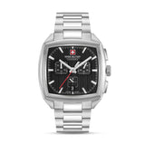 Orologio da uomo Swiss Military Hanowa cronografo in acciaio inossidabile nero 42 mm - ora, data e cronometro