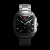 Orologio da uomo Swiss Military Hanowa cronografo in acciaio inossidabile nero 42 mm - ora, data e cronometro