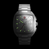 Swiss Military Hanowa Orologio da uomo Cronografo in acciaio inossidabile argento 42 mm - Prodotto in Svizzera - Orologio da uomo Cronografo - Orologio militare svizzero