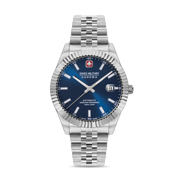 DILIGENTER Blue 42mm Herrenuhr Automatik -  Swiss Made