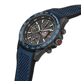 Swiss Military Hanowa Orologio da uomo Cronografo 42 mm Pelle/Acciaio Blu/Nero Orologio da uomo Cronografo Orologio da uomo