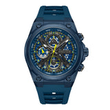 Police Men's Wristwatch Chronograph Blue/Yellow 44mm - Watches Wristwatch Men's Watch Chronograph Sports Watch - Police Watch
