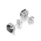 Police Unisex Stud Earrings Black Stainless Steel Ohrringe Silber Ohrstecker Damen Herren Schmuck
