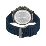 Police Men's Wristwatch Chronograph Watch Blue Black 44mm Stainless Steel Silicone - Sporty Men's Watch with Date &amp; Stopwatch
