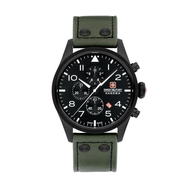 THUNDERBOLT CHRONO Grün Schwarz 44mm - Swiss Made