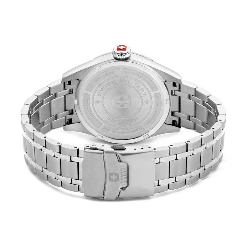 Swiss Military Hanowa Men's Wristwatch Analog Quartz Stainless Steel Blue 40mm Chronograph Men's Watch Watches