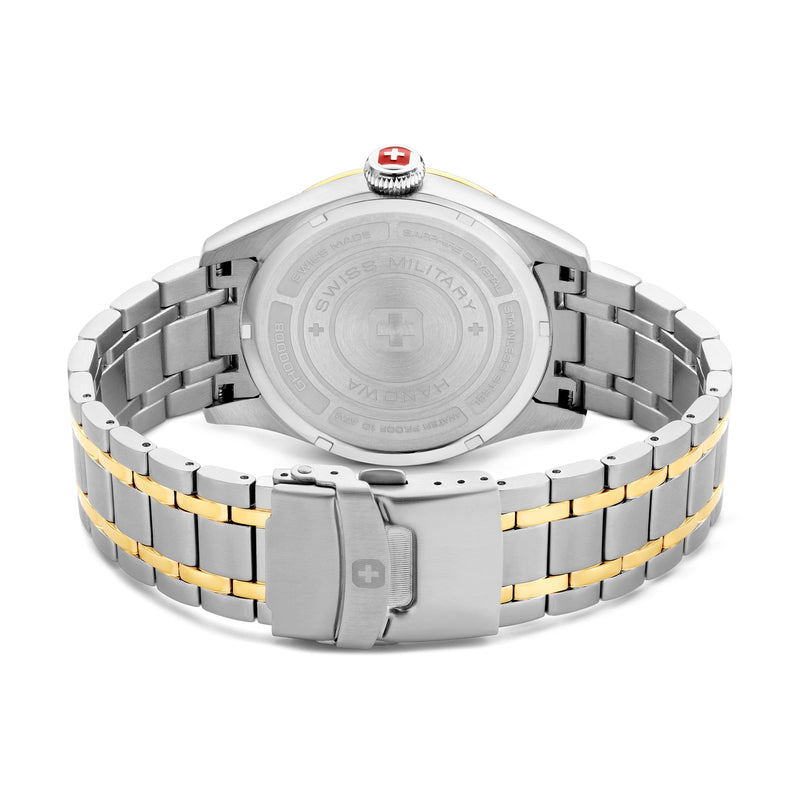 Swiss Military Hanowa Orologio da uomo Analogico Argento/Oro 40 mm Acciaio inossidabile/Oro Bracciali Orologio da uomo Cronografo
