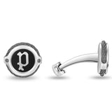 Police Men's Cufflinks Black Stainless Steel Cufflinks for Men - elegant accessory for suit and shirt