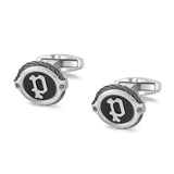 Police Men's Cufflinks Black Stainless Steel Cufflinks for Men - elegant accessory for suit and shirt