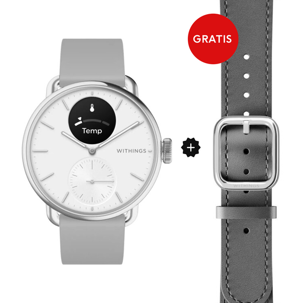 Withings Scanwatch 2 - 38mm + Gratis Withings Lederarmband Schwarz
