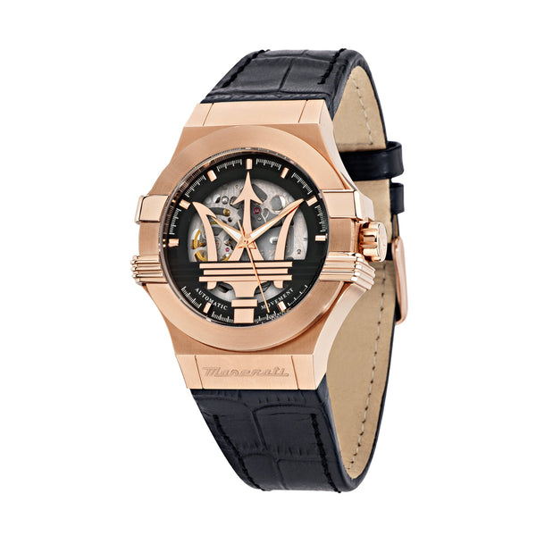Maserati R8821108039 orologio automatico da uomo Potenza scheletrato oro rosa