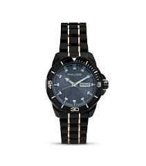 Police Men's Wristwatch Stainless Steel Black/Gold 42mm - Chronograph Sports Watch Men's Watch - Wrist Watch