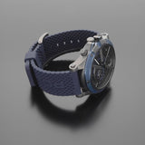 Police Men's Wristwatch Chronograph Watch Blue Black 44mm Stainless Steel Silicone - Sporty Men's Watch with Date &amp; Stopwatch