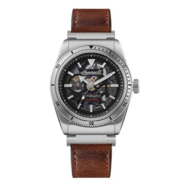 INGERSOLL Automatikuhr The Scovill braun onesize Herren Skelettiertes Zifferblatt 43 I13901, I13902, I13903