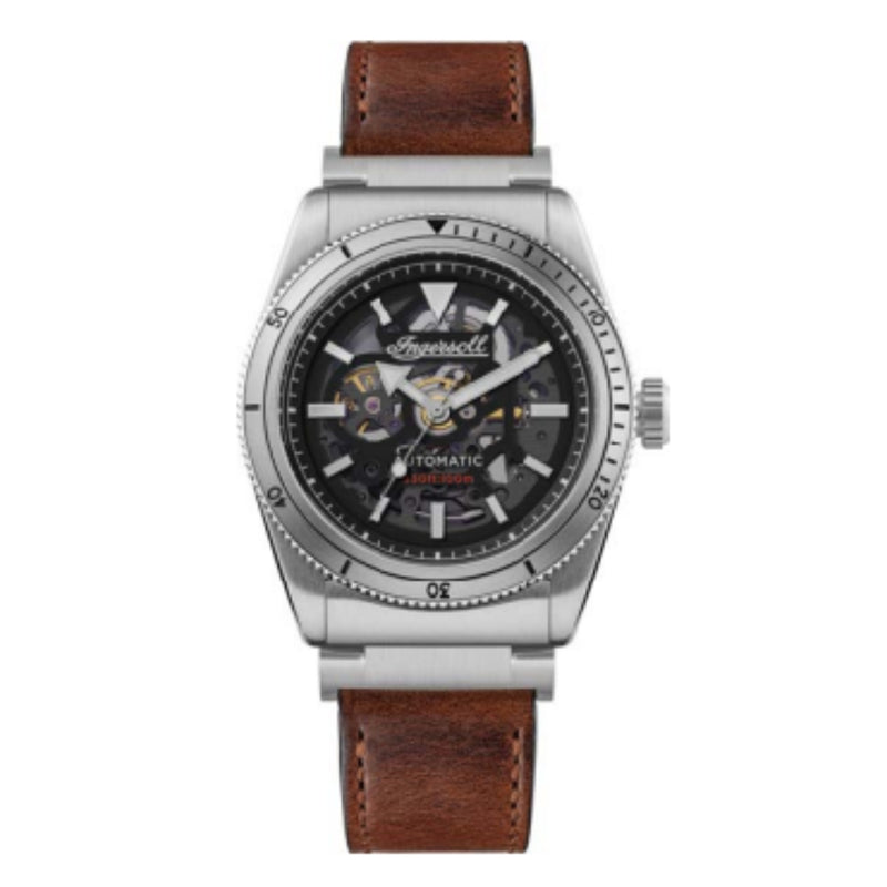 INGERSOLL Automatikuhr The Scovill braun onesize Herren Skelettiertes Zifferblatt 43 I13901, I13902, I13903