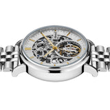 Ingersoll 1892 The Charles Men's Automatic Watch, 44 mm, with Silver Skeleton Dial and Stainless Steel Bracelet I05803B