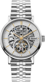 Ingersoll 1892 The Charles Men's Automatic Watch, 44 mm, with Silver Skeleton Dial and Stainless Steel Bracelet I05803B