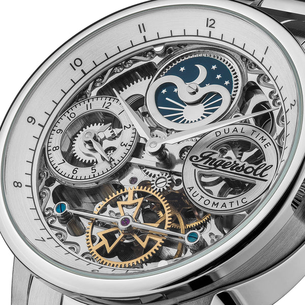 Orologio da uomo automatico Ingersoll I07703 The Jazz 42 mm 5 ATM